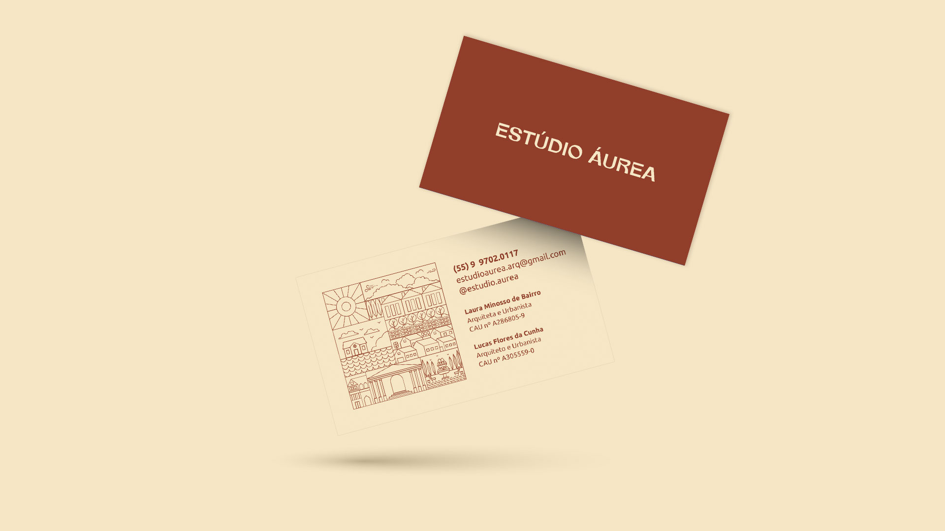 Estúdio Áurea — aplicação da marca / 2